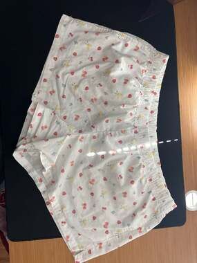 Women's Boxer Pajama Shorts - Colsie Blue Candy Hearts Plus Size 1X